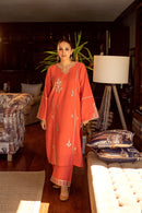 URGE-2PC DHANAK EMBROIDERED SHIRT AND EMBROIDRED SLEEVES-BIC-130