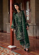 SAPPHIRE-3PC DHANAK EMBROIDERED SHIRT WITH DHANAK EMBROIDERED SHAWL AND TROUSER-BIC-4413