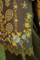 MIRAKHI - 3PC LAWN EMBROIDERED SHIRT WITH CHIFFON PRINTED DUPATTA AND TROUSER -BIC-3807