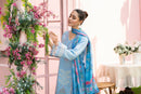 MIRAKHI-3PC LAWN EMBROIDERED SHIRT WITH CHIFFON PRINTED DUPATTA AND TROUSER-BIC-3806