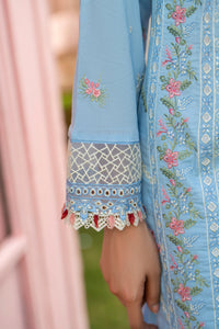 MIRAKHI-3PC LAWN EMBROIDERED SHIRT WITH CHIFFON PRINTED DUPATTA AND TROUSER-BIC-3806