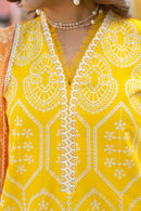 MIRAKHI - 3PC LAWN EMBROIDERED SHIRT WITH CHIFFON PRINTED DUPATTA AND TROUSER -BIC-M14