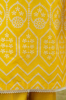 MIRAKHI - 3PC LAWN EMBROIDERED SHIRT WITH CHIFFON PRINTED DUPATTA AND TROUSER -BIC-M14