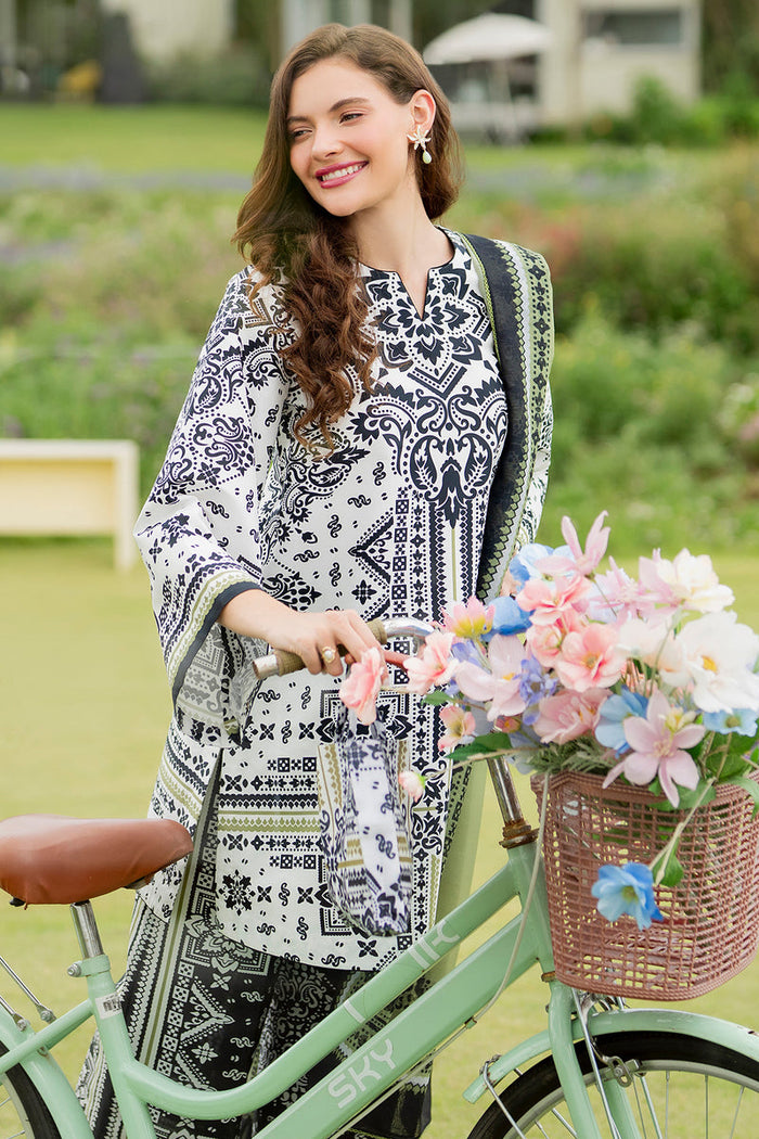 JAZMIN-3PC KHADDAR PRINTED SHIRT WITH KHADDAR PRINTED DUPATTA AND PRINTED TROUSER-BIC-2626
