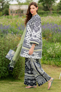 JAZMIN-3PC KHADDAR PRINTED SHIRT WITH KHADDAR PRINTED DUPATTA AND PRINTED TROUSER-BIC-2626