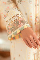 QALAMQAR - 3PC LAWN EMBROIDERED SHIRT WITH ORGANZA EMBROIDERED DUPATTA AND TROUSER -BIC-3804