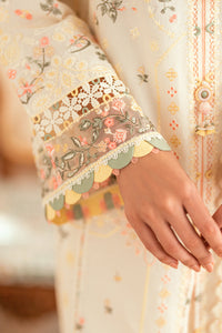 QALAMQAR - 3PC LAWN EMBROIDERED SHIRT WITH ORGANZA EMBROIDERED DUPATTA AND TROUSER -BIC-3804