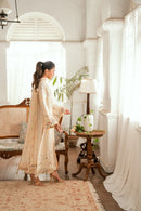 QALAMQAR - 3PC LAWN EMBROIDERED SHIRT WITH ORGANZA EMBROIDERED DUPATTA AND TROUSER -BIC-3804