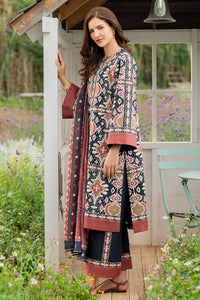 JAZMIN-3PC KHADDAR PRINTED SHIRT WITH KHADDAR PRINTED DUPATTA AND PRINTED TROUSER-BIC-2627