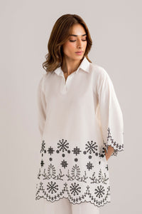 HANA-2PC DHANAK EMBROIDERED SHIRT WITH DHANAK EMBROIDERED TROUSER-BIC-3303