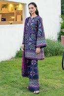 JAZMIN-3PC KHADDAR PRINTED SHIRT WITH KHADDAR PRINTED DUPATTA AND PRINTED TROUSER-BIC-2628