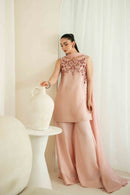 KAIDA-3PC-RAW SILK HAND EMBELLISHED SHIRT EMBROIDRED SOFT SILKDUPATTA AND RAW SILK EMBROIDERED TROUSER-5165