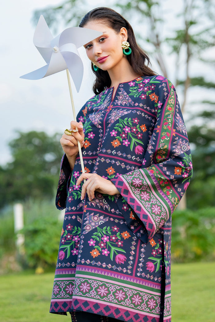 JAZMIN-3PC KHADDAR PRINTED SHIRT WITH KHADDAR PRINTED DUPATTA AND PRINTED TROUSER-BIC-2628