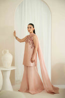 KAIDA-3PC-RAW SILK HAND EMBELLISHED SHIRT EMBROIDRED SOFT SILKDUPATTA AND RAW SILK EMBROIDERED TROUSER-5165