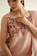KAIDA-3PC-RAW SILK HAND EMBELLISHED SHIRT EMBROIDRED SOFT SILKDUPATTA AND RAW SILK EMBROIDERED TROUSER-5165