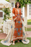 ANEELAS-3PC KARANDI EMBROIDERED SHIRT WITH KARANDI EMBROIDERED SHAWL AND TROUSER-BIC-5290