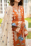 ANEELAS-3PC KARANDI EMBROIDERED SHIRT WITH KARANDI EMBROIDERED SHAWL AND TROUSER-BIC-5290