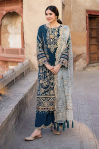 BATIK-3PC LAWN SEQUIN EMBROIDERED SHIRT WITH KHADDI NET EMBROIDERED DUPATTA AND EMB TROUSER-BIC-4672