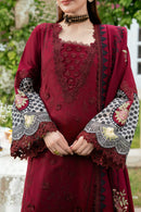 ANEELAS-3PC KARANDI EMBROIDERED SHIRT WITH KARANDI EMBROIDERED SHAWL AND TROUSER-BIC-5303