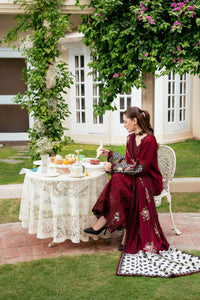 ANEELAS-3PC KARANDI EMBROIDERED SHIRT WITH KARANDI EMBROIDERED SHAWL AND TROUSER-BIC-5303