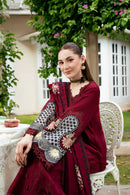 ANEELAS-3PC KARANDI EMBROIDERED SHIRT WITH KARANDI EMBROIDERED SHAWL AND TROUSER-BIC-5303