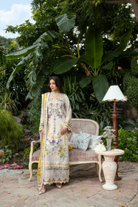 ANEELAS-3PC KARANDI EMBROIDERED SHIRT WITH KARANDI EMBROIDERED SHAWL AND KARANDI TROUSER-BIC-5293