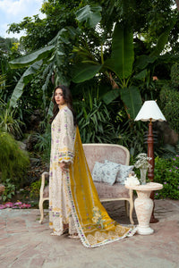 ANEELAS-3PC KARANDI EMBROIDERED SHIRT WITH KARANDI EMBROIDERED SHAWL AND KARANDI TROUSER-BIC-5293