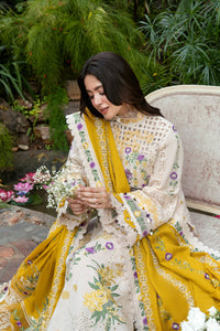 ANEELAS-3PC KARANDI EMBROIDERED SHIRT WITH KARANDI EMBROIDERED SHAWL AND KARANDI TROUSER-BIC-5293