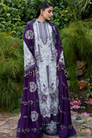 ANEELAS-3PC DHANAK EMBROIDERED SHIRT WITH DHANAK EMBROIDERED SHAWL AND TROUSER-BIC-5291