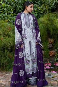 ANEELAS-3PC DHANAK EMBROIDERED SHIRT WITH DHANAK EMBROIDERED SHAWL AND TROUSER-BIC-5291