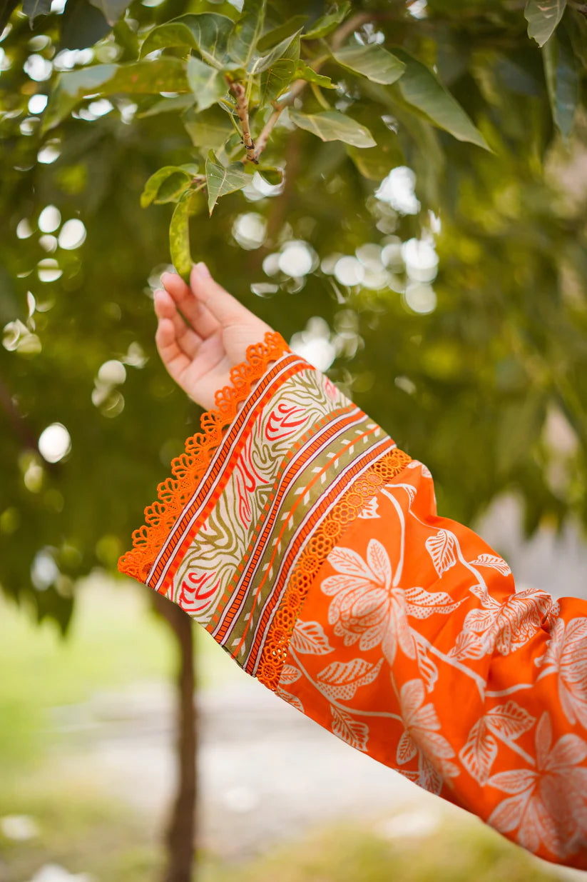 ANEELAS-3PC LAWN DIGITAL PRINTED SHIRT WITH SILK PRINTED DUPATTA AND PRINTED TROUSER-BIC-030