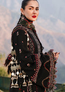HUSSAIN REHAR-3PC KARANDI EMBROIDERED SHIRT WITH COURTRAI PRINTED SHAWL AND TROUSER-BIC-4261