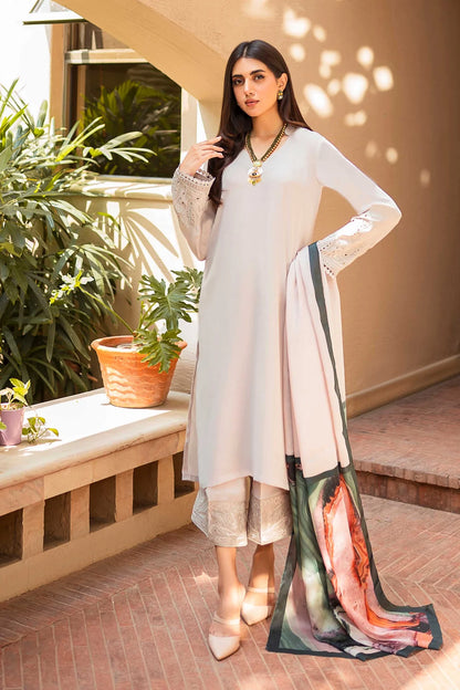 NATASHA KAMAL -3PC DHANAK EMBROIDERED WITH DIAMOND SILK PRINTED DUPATTA & TROUSER -BIC-3186