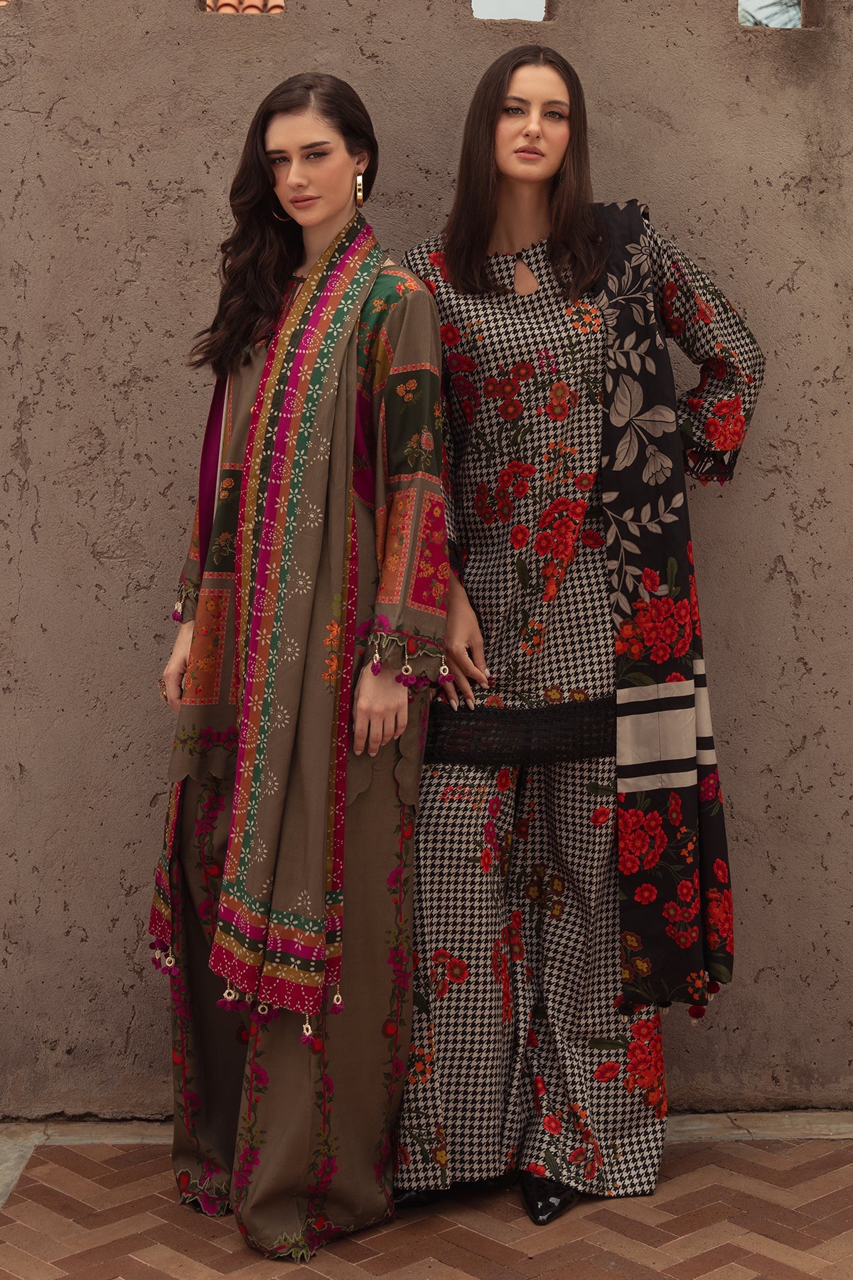 CHARIZMA-3PC LAWN DIGITAL PRINTED SHIRT WITH SILK PRINTED DUPATTA AND PRINTED TROUSER-BIC-061