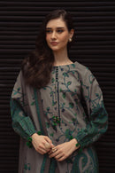 CHARIZMA-3PC KHADDAR PRINTED SHIRT WITH KHADDAR PRINTED DUPATTA AND PRINT TROUSER-BIC-