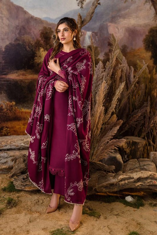 NATASHA KAMAL - 3PC LAWN EMBROIDERED SHIRT WITH LAWN HEAVY EMBROIDERED  AND TROUSER-BIC-2703