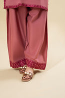 LAZULI-2PC KHADDAR EMBROIDRED SHIRT WITH KHADDAR EMB TROUSER-BIC-127