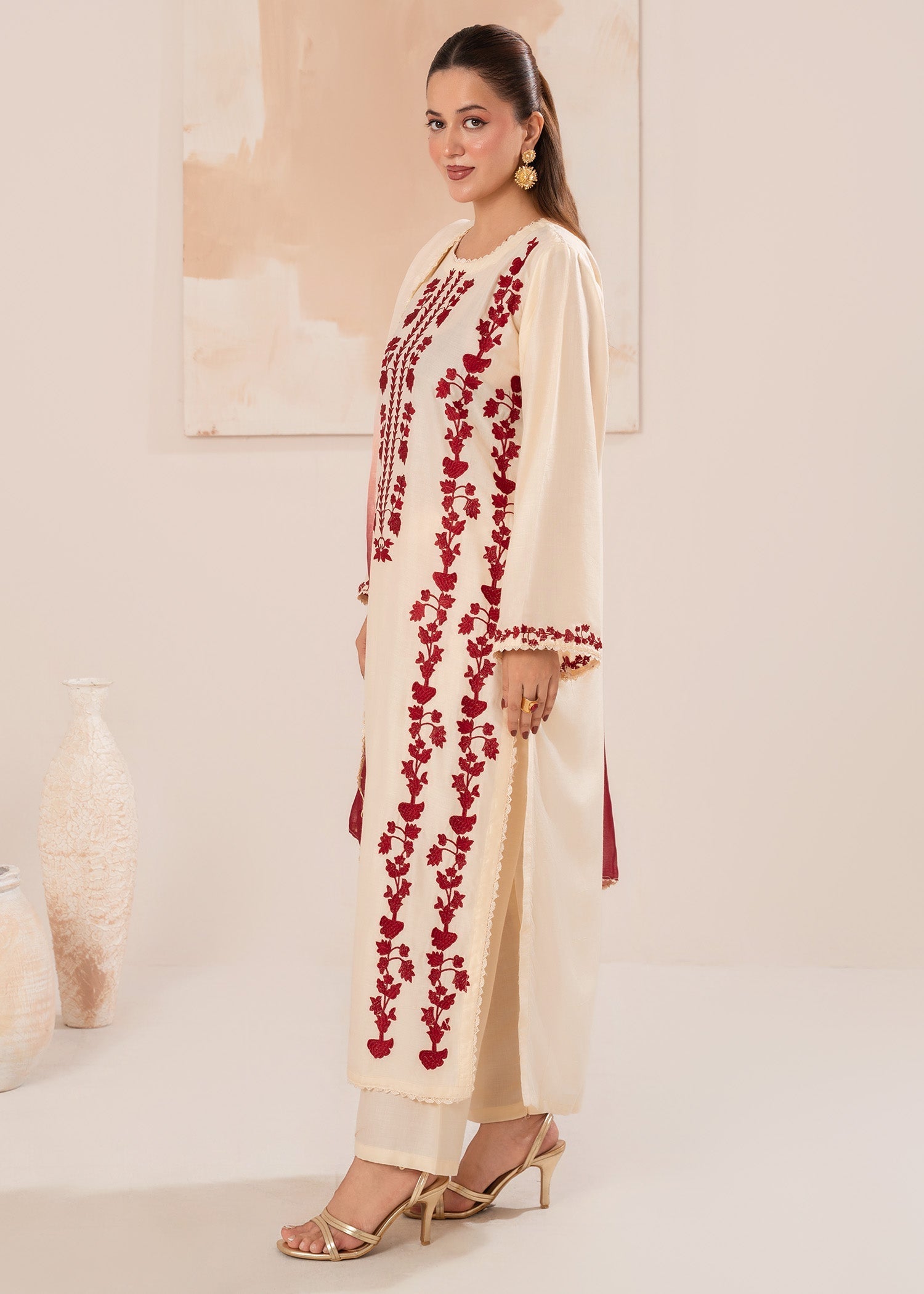 IZEL-3PC LAWN EMBROIDERED SHIRT WITH CHIFFON TYE&DYE DUPATTA AND TROUSER-BIC-4649