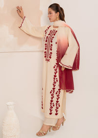 IZEL-3PC LAWN EMBROIDERED SHIRT WITH CHIFFON TYE&DYE DUPATTA AND TROUSER-BIC-4649