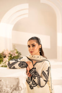 MIRANA-3PC LAWN EMBROIDERED SHIRT WITH KHADDI NET EMBROIDERED DUPATTA & TROUSER-BIC-4701