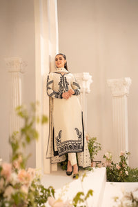 MIRANA-3PC LAWN EMBROIDERED SHIRT WITH KHADDI NET EMBROIDERED DUPATTA & TROUSER-BIC-4701