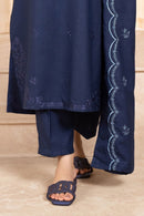 SAPPHIRE - 3PC Dhanak Embroidered Shirt With Dhanak Embroidered  Shawl & Trouser-BIC-3326