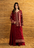 BATIK-3PC DHANAK EMBROIDERED SHIRT WITH DHANAK EMBROIDERED SHAWL AND TROUSER-BIC-5282