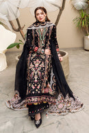 QALAMQAR-3PC DHANAK EMBROIDERED SHIRT WITH DHANAK HEAVY EMBROIDERED SHAWL-BIC-4254