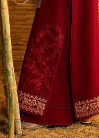 BATIK-3PC DHANAK EMBROIDERED SHIRT WITH DHANAK EMBROIDERED SHAWL AND TROUSER-BIC-5282
