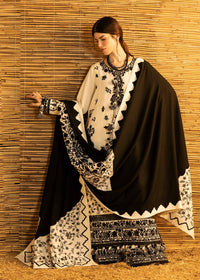 BATIK-3PC DHANAK EMBROIDERED SHIRT WITH DHANAK EMBROIDERED SHAWL AND TROUSER-BIC-5278