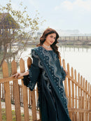 IZEL-3PC LAWN EMBROIDERED SHIRT WITH KHAADI NET EMBROIDERED DUPATTA AND TROUSER-BIC-4822