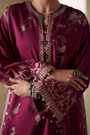 ETHNC-2PC DHANAK EMBROIDERED SHIRT WITH DHANAK EMBROIDERED TROUSER-BIC-15108