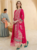 JAZMIN-3PC LAWN LASER EMBROIDERED SHIRT WITH LAWN LASER  EMBROIDERED READY TO WEAR DUPATTA-BIC-3649