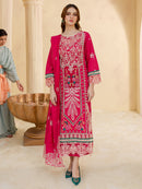 JAZMIN-3PC LAWN LASER EMBROIDERED SHIRT WITH LAWN LASER  EMBROIDERED READY TO WEAR DUPATTA-BIC-3649